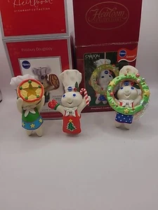 ADORNOS DE NAVIDAD PILLSBURY DOUGHBOY Lote De 3 Piezas De Colección USADOS - Imagen 1 de 13