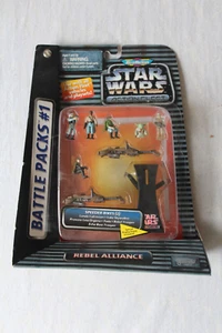 Star Wars Micro Machines Action Fleet Battle Pack 1 Speeder Bike Luke Leia Yoda - Bild 1 von 3