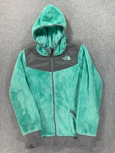The North Face Denali Fleece Full Zip Hoodie Jacket (Girl's Large) Green - Picture 1 of 12