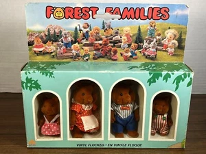 Sylvanian Forest Families Bear Family Vinyl beflockt 1986 - Bild 1 von 5