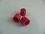 AC SERVICE PORT CAPS HIGH SIDE RED 5PC PAK 17MM / 8MM THREAD NEW - Image 1 of 1