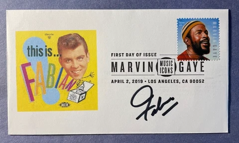 SIGNED TEEN IDOL FABIAN FORTE FDC AUTOGRAPHED FIRST DAY COVER Cover