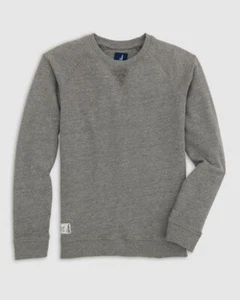 NWT Johnnie-O Boys Heathered Pamlico Fleece Sweatshirt, Charcoal, Sz 14 - Picture 1 of 16
