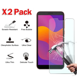 UK 2 Retail Pack Tempered Glass Screen Protector For LG G6 G7 Q6 V50 Phone - Picture 1 of 8