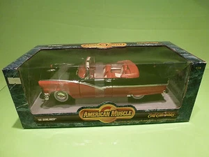 ERTL AMERICAN MUSCLE 7258 FORD SUNLINER CONVERTIBLE 1956 - RED BLACK 1:18 - NMIB - Picture 1 of 5