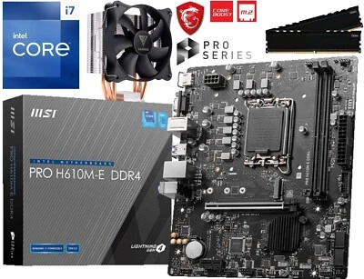 PC Aufrüstkit Intel Core i7- 12700K bis 64GB DDR4 mit TPM 2.0 MSI PRO H610M - Bild 1 von 4