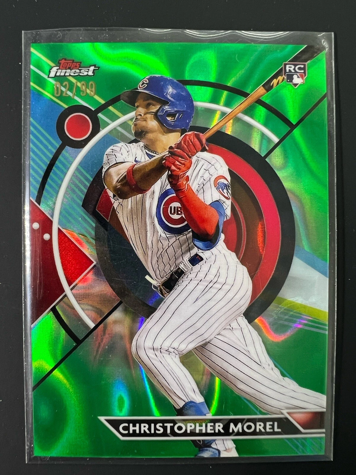 2023 Topps Finest Christopher Morel Rookie #46 Green Lava Refractor /99! Cubs RC