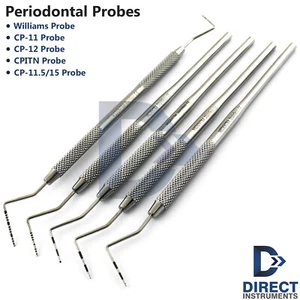 Dental Perio Probe Color Markings Periodontal Probes Pocket Depth Assessment New - Picture 1 of 7