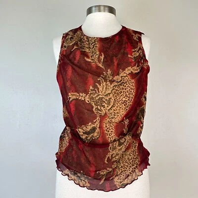 Top Mujer M Transparente Y2K Brillo Fiesta Clubbing De Colección Retro Bling Indie Sleaze Foto 1 de 4