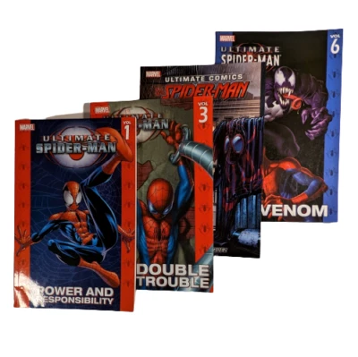 Ultimate Spider Man Graphic Novels, Lot of 4 Nos. 1,3,5,6  Marvel PB 2016 VG - Image 1 of 4