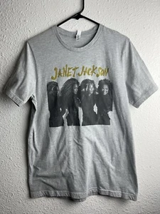 Janet Jackson Concert Tour Shirt 2 Sided 2017 State of the World Gray Size Large - Picture 1 of 4