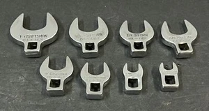 Vintage Lot of 8 Craftsman USA Metric Crowfoot Wrench 3/8"-1" Drive Set V-Series - Picture 1 of 7