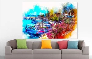 Beautiful Colorful WATERCOLOR Canvas collection Home decor wall print art - Picture 1 of 1