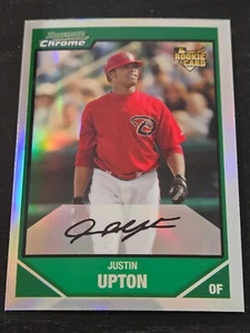 2007 BOWMAN CHROME DRAFT REFRACTOR JUSTIN UPTON RC ROOKIE CARD - Picture 1 of 2