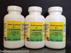L-Carnitine 600Mg, Coq-10 ~360 (3X120) Capsules, Amino Acid, Energy. Made In Usa