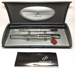 Bolígrafo Parker Sonnet Silver Tartan S/T nuevo en caja producto Parker#49884 - Imagen 1 de 12