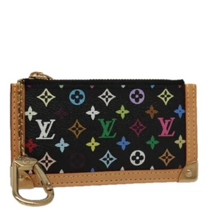 LOUIS VUITTON Monogram Multicolor Pochette Cles Purse Black M92654 Auth 104416SV - Picture 1 of 20