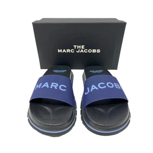 Women's Marc Jacobs The Slide Sandals Navy New With Box 39/9 - Picture 1 of 8