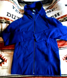 SUDADERA CON CAPUCHA CHAMPION ELITE NUEVA CON ETIQUETAS TALLA M AZUL CIELO NOCTURNO BOLSILLOS CREMALLERA COMPLETA PANELES ACANALADOS - Imagen 1 de 6