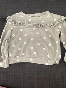 Grayson Collective 5T  Sweatshirt With White Flowers All Over It - Picture 1 of 1