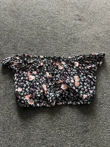 New Look Girls Black Floral Cropped Top 13yrs - Picture 1 of 4