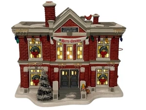Department 56 "A Christmas Story" Cleveland Elementary School Light Up Open Box - Picture 1 of 11
