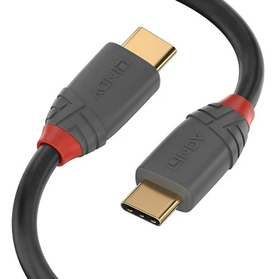 Kabel USB C LINDY 36872 2 m Schwarz Grau - Bild 1 von 2