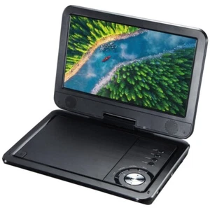 IMPECCA 10,1" Tragbarer DVD Player 270° Schwenkbarer Bildschirm USB/SD 5 Stunden Wiedergabe Blau - Bild 1 von 11