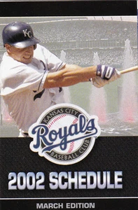2002 KANSAS CITY ROYALS BASEBALL POCKET SCHEDULE - MARCH EDITION - Picture 1 of 1