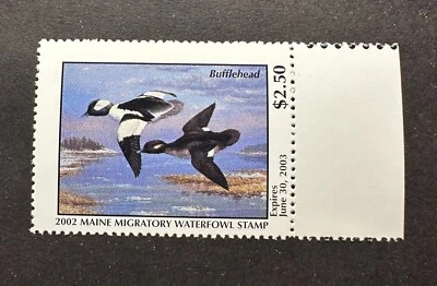 WTDstamps - 2002 MAINE - Lot3 - State Duck Stamp - Mint OG NH - Image 1 of 2