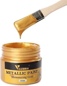 VGSEBA Metallic Acrylic Paint, Gold Leaf Paint, 100ml Acrylic Craft - Paint for