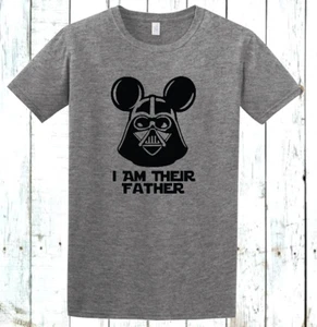 I Am Their Father Soft Cotton Shirt Disney Star Wars Darth Vader Galaxy's Edge - Picture 1 of 2