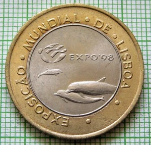 PORTUGAL 1997 200 ESCUDOS, Expo '98 - DOLPHINS BI-METALLIC UNC km# 694 - Picture 1 of 6