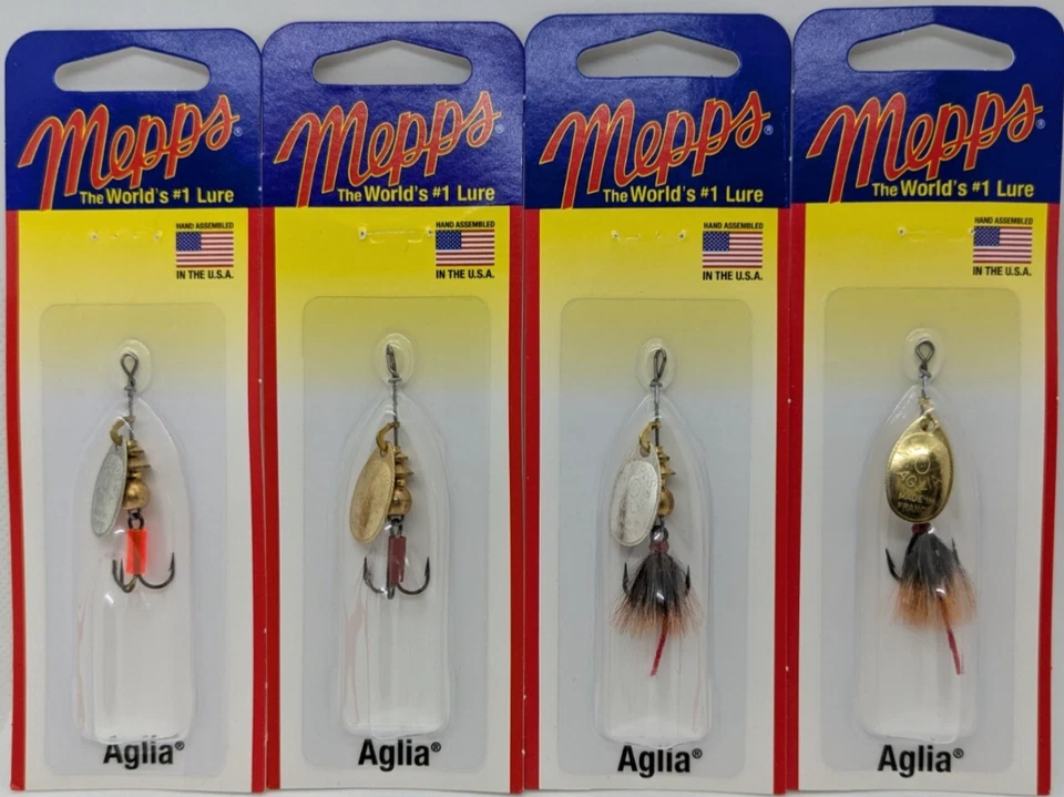 4 - Mepps Aglia Spinner - 1/12 oz.- Plata y oro - Liso y vestido Foto 1 de 1