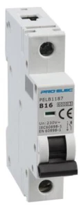 PRO ELEC - 16A Single Pole MCB, B Curve, 6kA - Picture 1 of 1