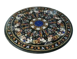 42" Marble coffee dining Table Inlay semi precious stone Home garden Decor - Picture 1 of 1