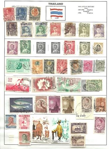 over 40 Thailand stamps with souvenir sheet Cover