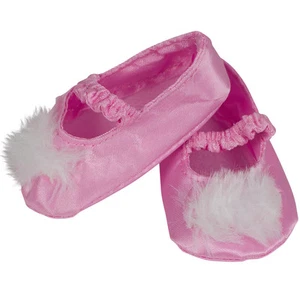 MangoPeaches 18" Puppe, Ostern ROSA FLAUSCHIGE HAUSSCHUHE, passt American Girl Puppen - Bild 1 von 2