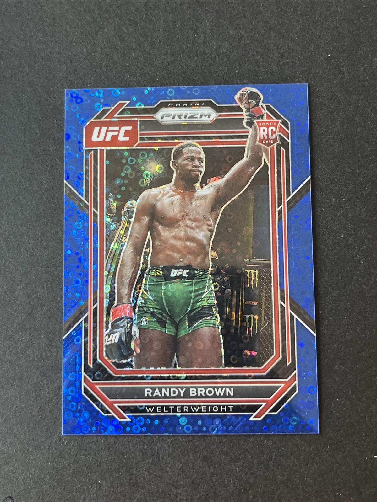 2023 Panini Prizm UFC RANDY BROWN RC ROOKIE #106 BLUE DISCO PRIZM SP #24/25