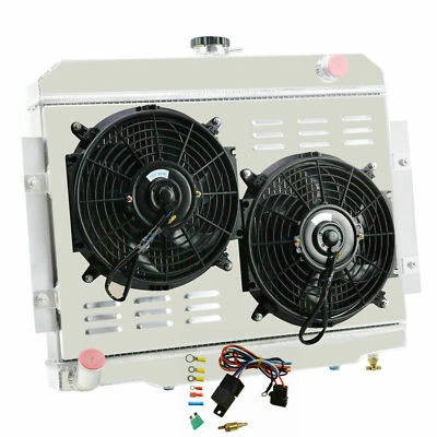 4 ROW ALUMINUM RADIATOR&SHROUD FAN RELAY FOR 72-86 73 JEEP CJ5,CJ6,CJ7 4.2L,5.0L - Изображение 1 из 4