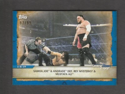 SAMOA JOE & ANDRADE #7 2020 WRESTLEMANIA CARD "BLUE" #/'d: 92/99**** Foto 1 de 2