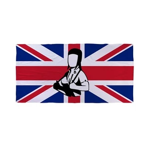 147x71.1cm Skinhead Mädchen - Union Jack - Strandtuch - Bild 1 von 2