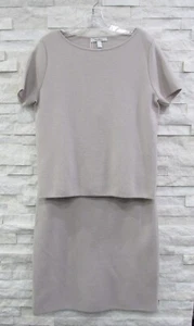 NUEVO CON ETIQUETAS Max Mara $915 Tejido Lana Entrelazado Suéter Falda Traje Vestido M 8 10 - Imagen 1 de 7