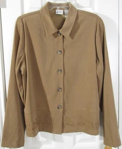 NWT Koret Toffee Camel Stretch Blazer Jacket, Large, $54 - Picture 1 of 5