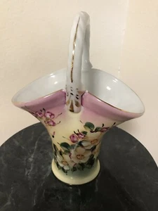 Limoges "China" Basket Vase Floral - Picture 1 of 6