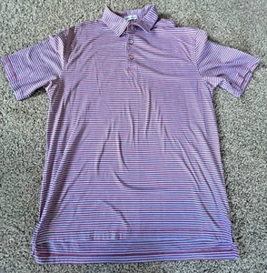 Peter Millar Hemd Herren L blau rot weiß gestreift Polo Golf Allegheny Country Club - Bild 1 von 9