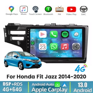 Autoradio 9" Android 13 GPS Navi Carplay FM RDS BT per Honda Jazz Fit 2014-2020 - Foto 1 di 20