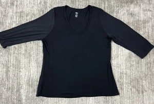 New Directions Top Womens Large Pajama Pullover Intimate Ladies PJ 3/4 Sleeves - Picture 1 of 9
