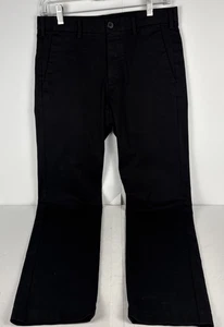 Pantalones chinos informales ajustados de algodón negros 29x29 Uniqlo para hombre - Imagen 1 de 10