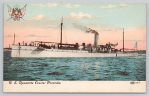 United States Dynamite Cruiser Vesuvius Warship Naval Ship Divided Back Postcard - Picture 1 of 2